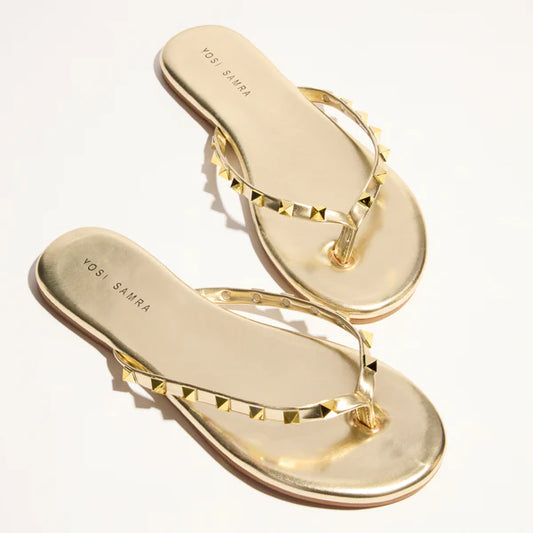 RIVINGTON STUD FLIP FLOP GOLD