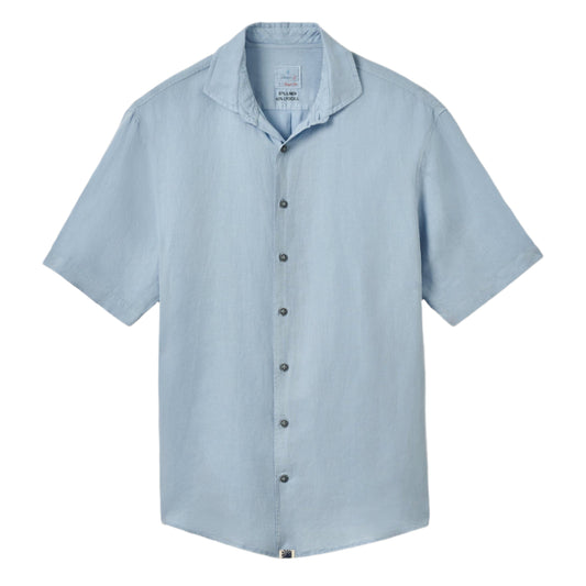 Short Sleeve Hangin' Out Linen Button Down Shirt - Gianni (Maliblu)