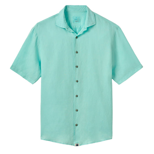 Short Sleeve Hangin' Out Linen Button Down Shirt - Gianni (Tarpon)
