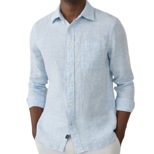 Laguna Linen Shirt (Light Blue Melange)