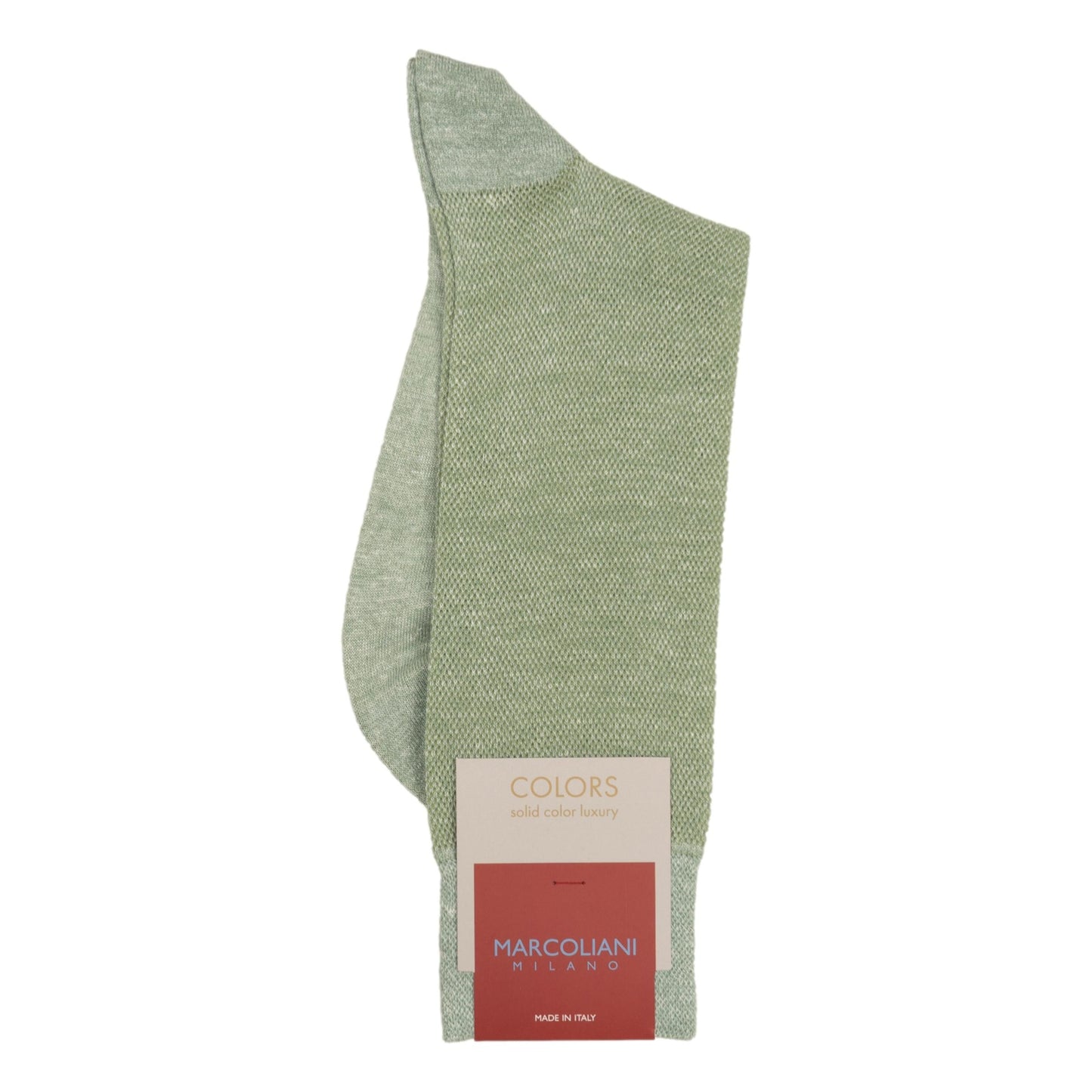 Linen & Cotton Pique Socks (Sage)