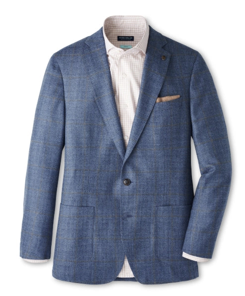 Delrose Plaid Soft Jacket (Nebula Blue)