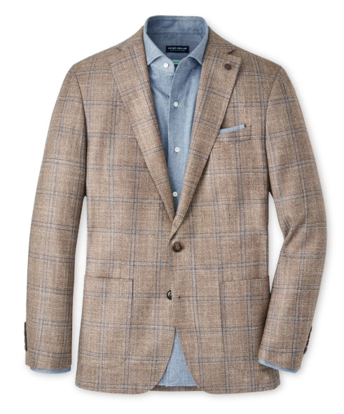 Leroy Windowpane Soft Jacket (Walnut)