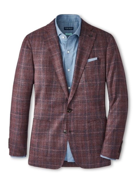 Claren Plaid Soft Jacket (Garnet)