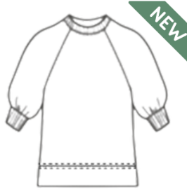 T335-Effie - french terry bubble sleeve sweatshirt