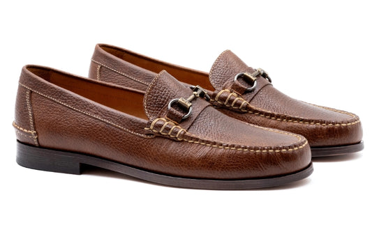 All American Water Buffalo Horse Bit Loafers (Oak)