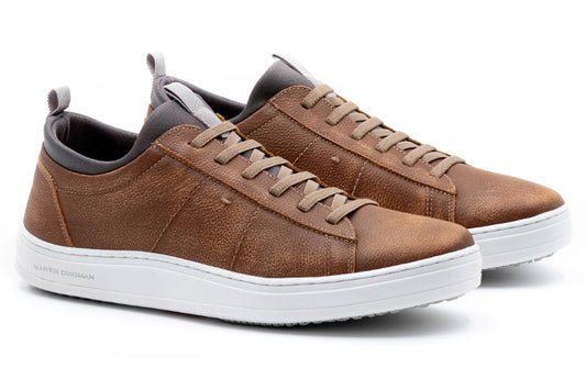 Cameron Pebble Grain Sneakers (Old Saddle)