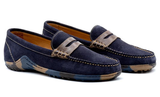 Bill Suede Penny Loafers (Navy)