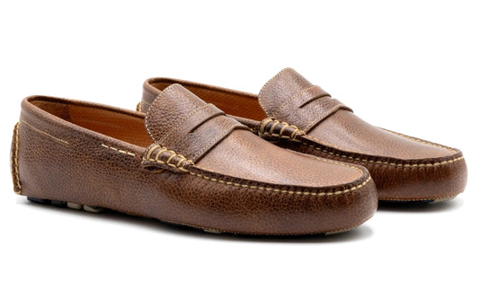 Monte Carlo Water Buffalo Penny Driving Loafers (Oak)