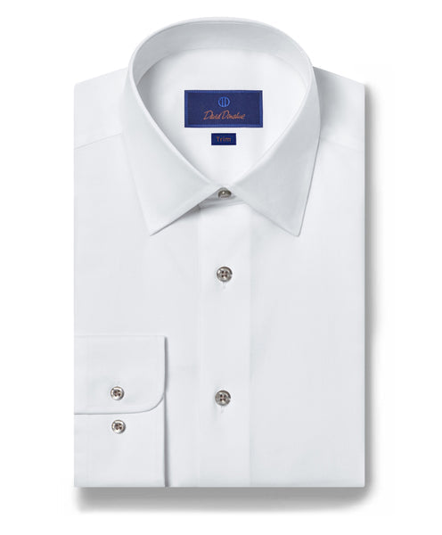 Super Fine Twill Dress Shirt (White/Gray)