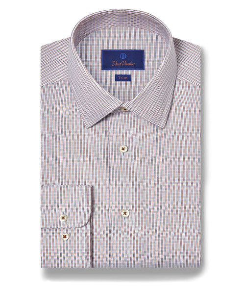 Chocolate & Sky Oxford Dobby Dress Shirt