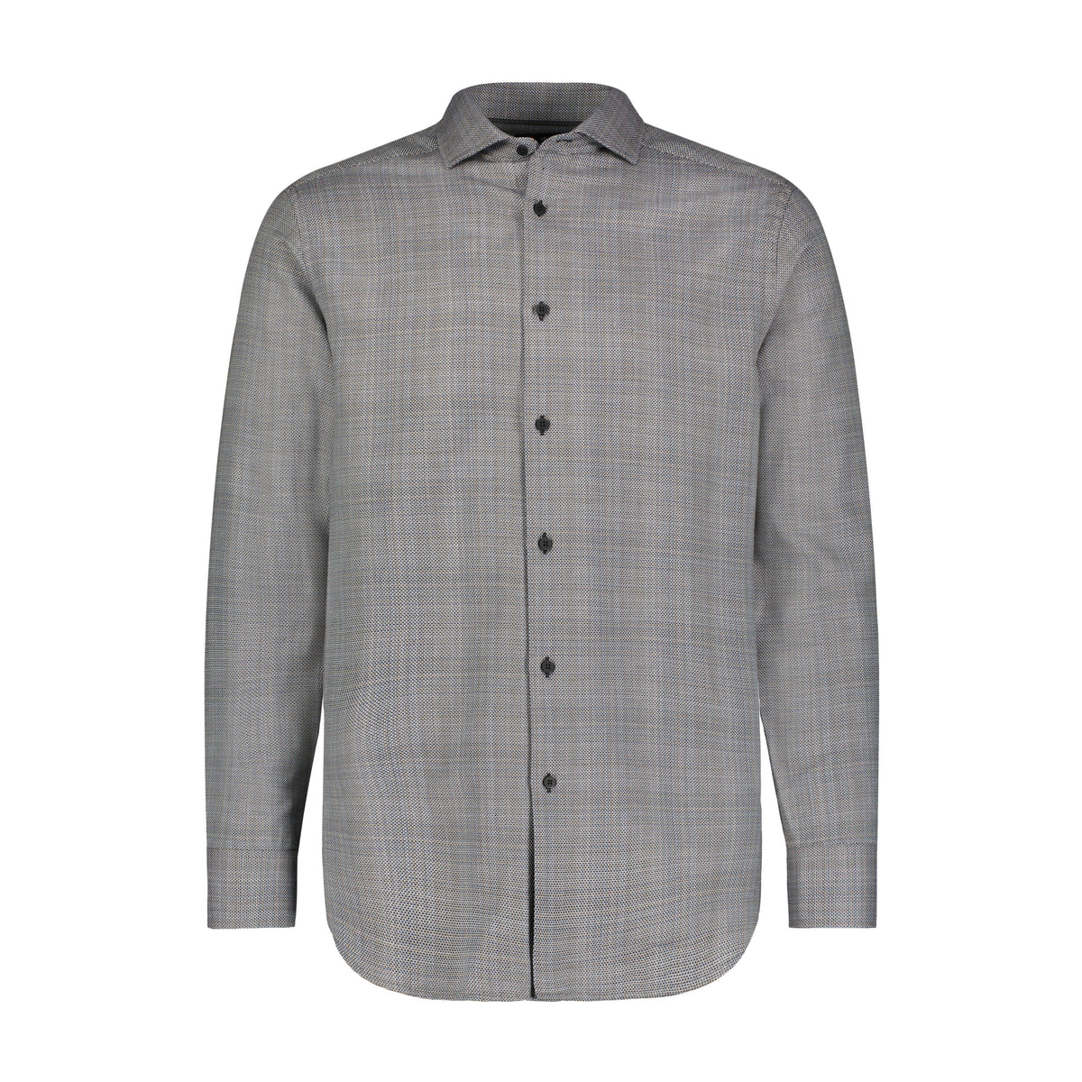 Tri Color Basket Weave Shirt (Charcoal)