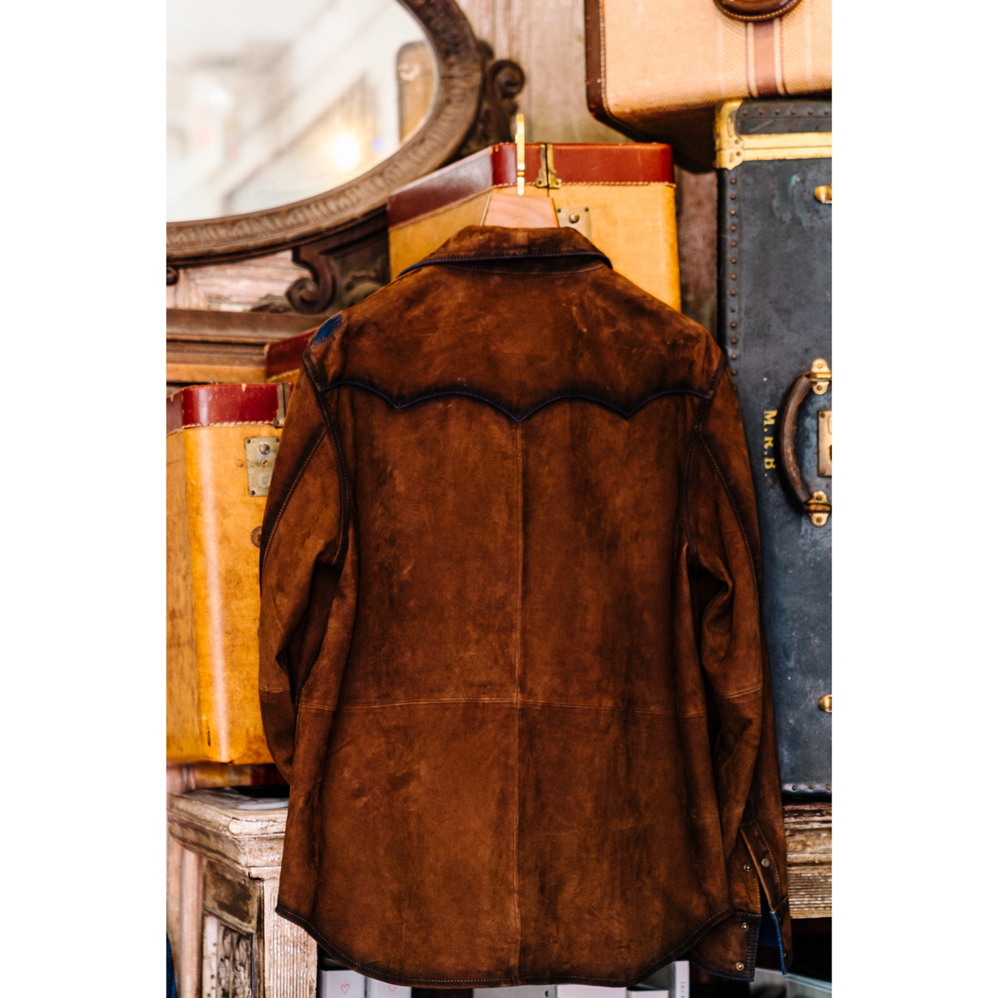 Chocolate Suede Shirt Jacket