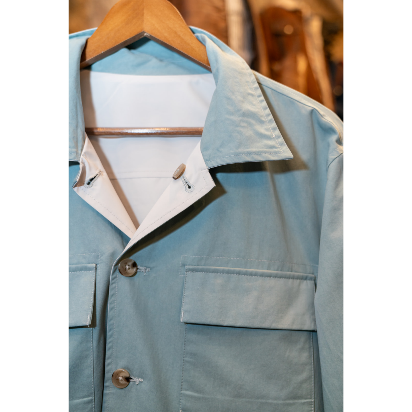 Sundunes Reversible Waterproof Overshirt (Off White)