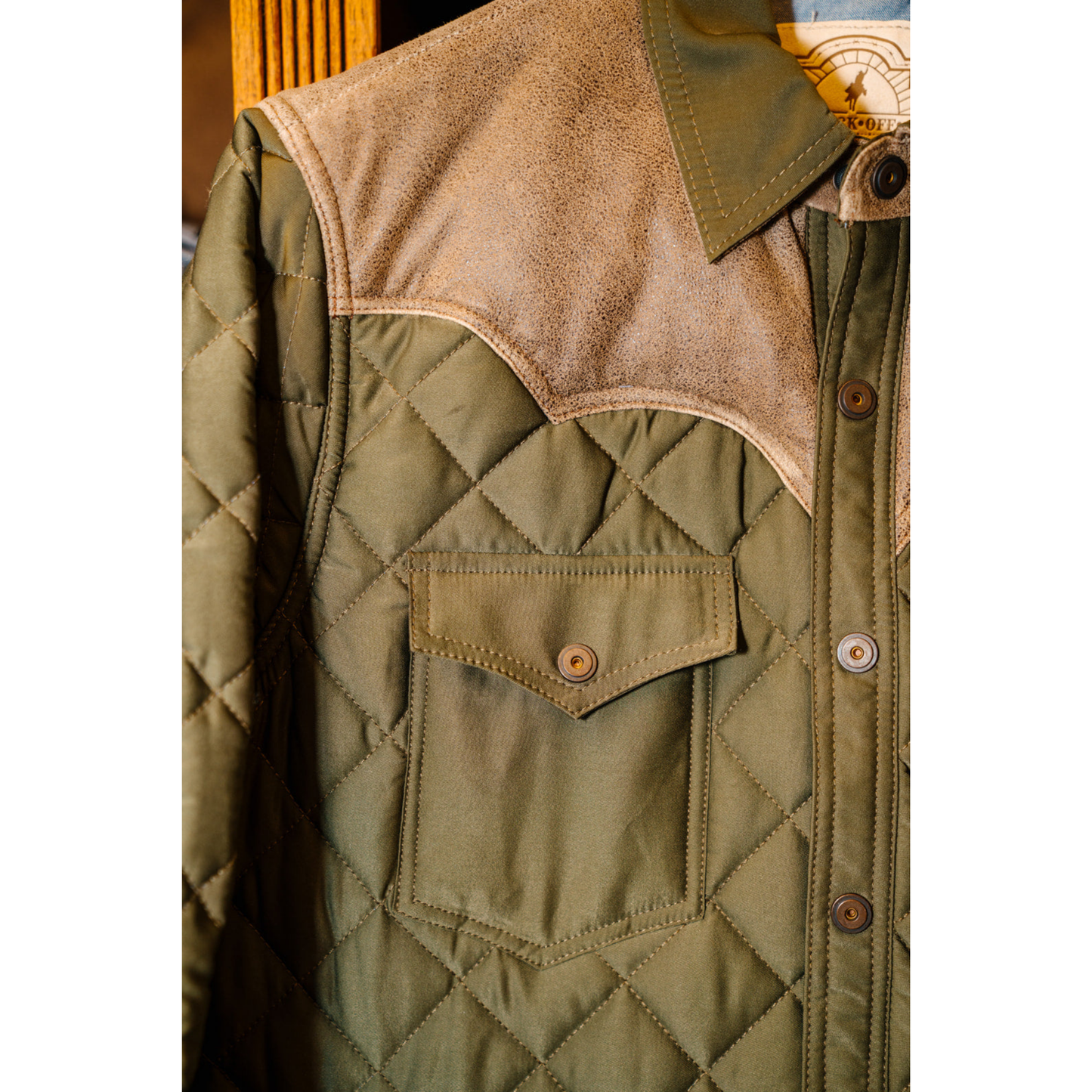 Yoked Shoulder Quilted Jacket (Cargo)
