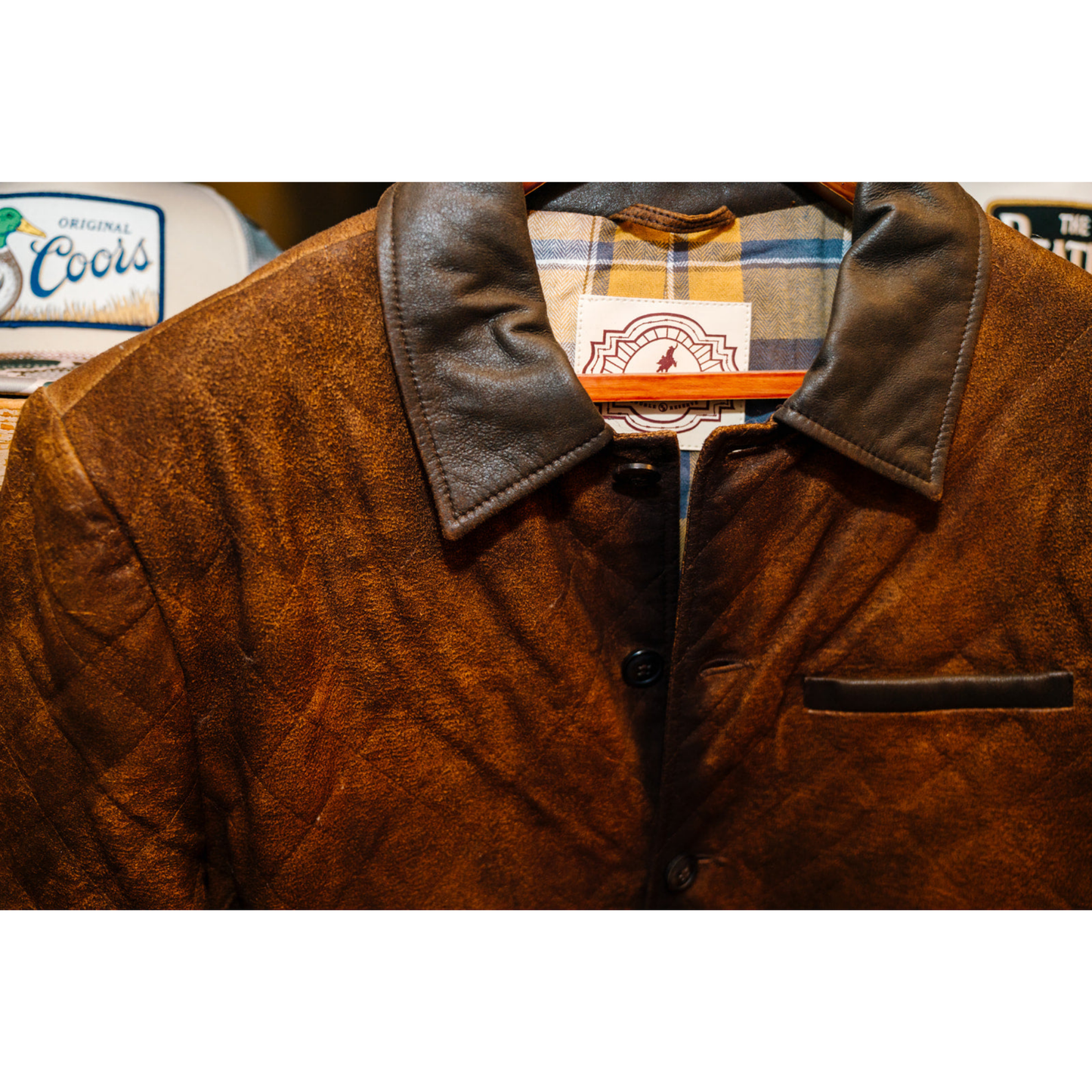 Burnt Chocolate Quilted Leather Blazer