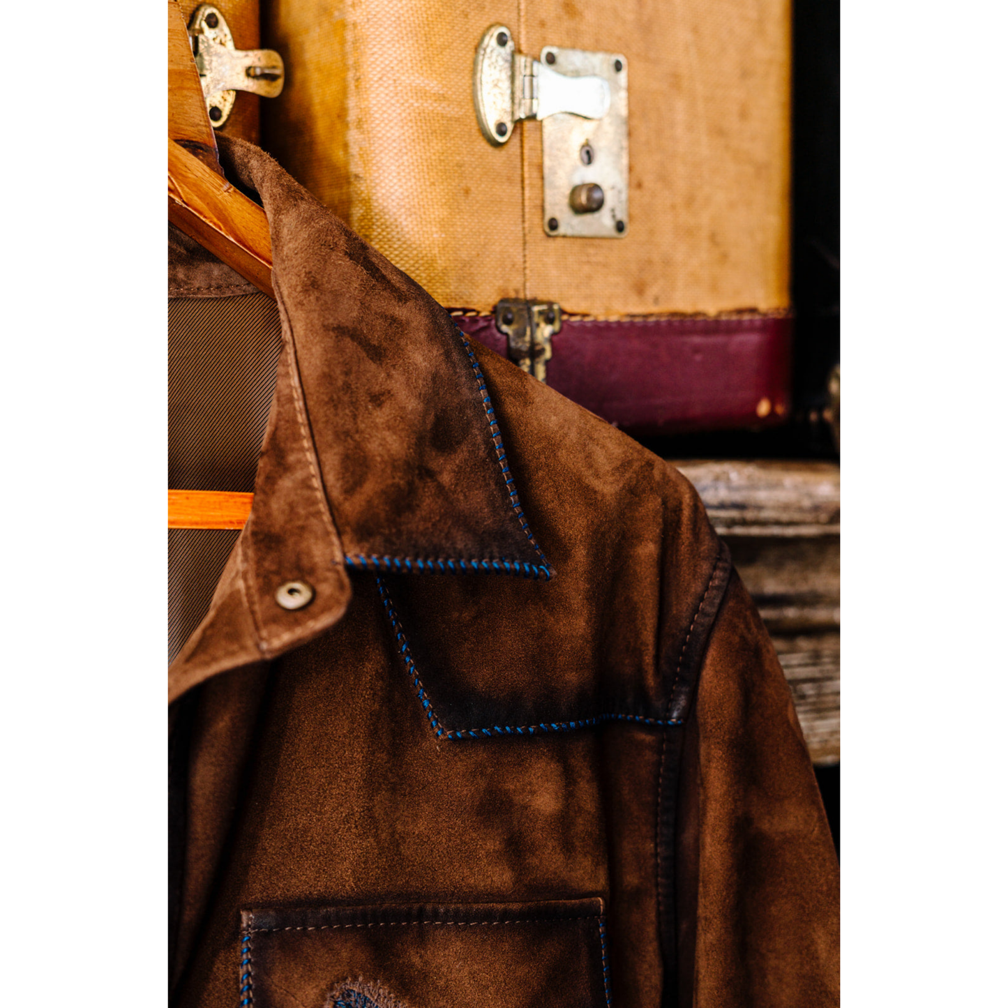 Chocolate Suede Shirt Jacket