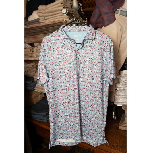 Destination Oxford Polo (Gulf Blue)