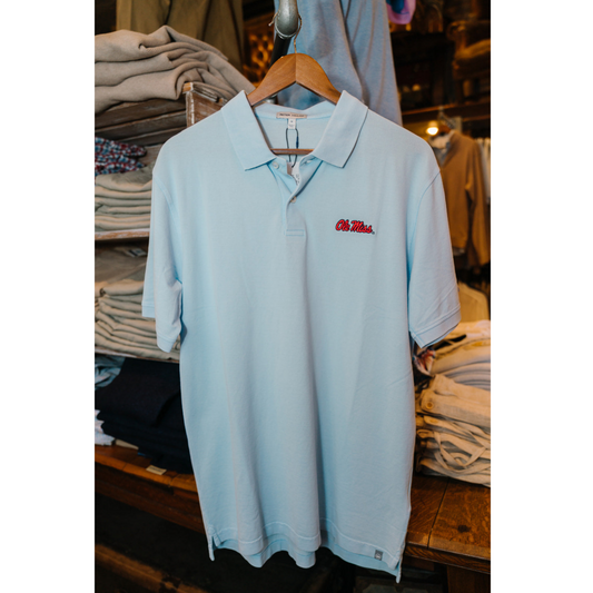 Ole Miss Sunrise Pique Polo (Morning Blue)