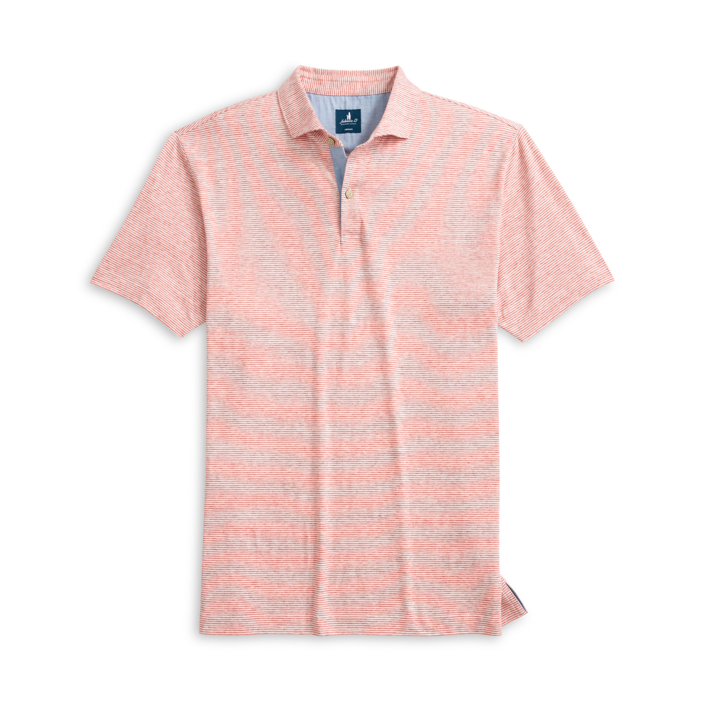 Slub Cotton Blend Polo - Thatcher Stripe (Slate Rose)