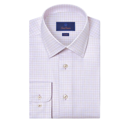 Lilac & Dune Twill Check Dress Shirt