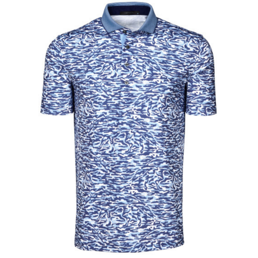 Stalking Wolf Camo Polo (Wolf Blue)