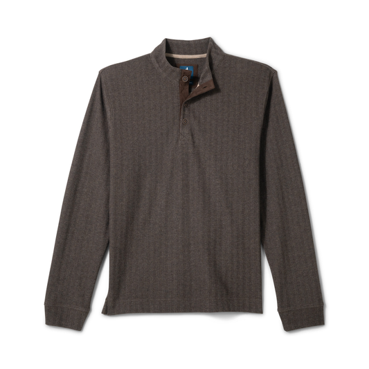 Cotton Blend Henley (Coffee)