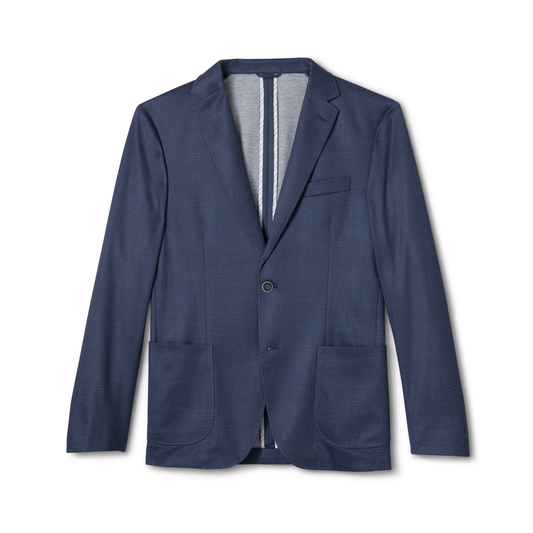 Solid Top Shelf Printed Knit Sport Coat (Lapis)
