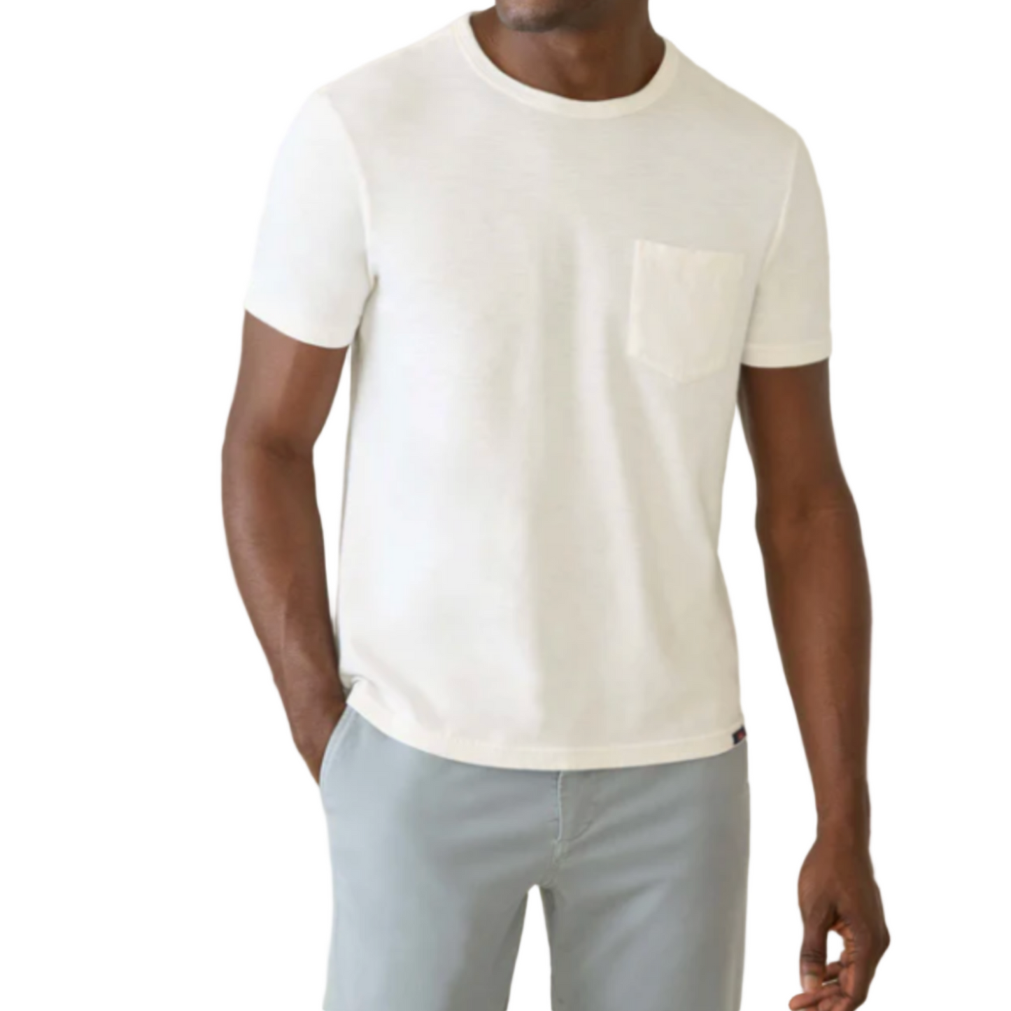 Sunwashed Regenerative Pocket Tee (White)