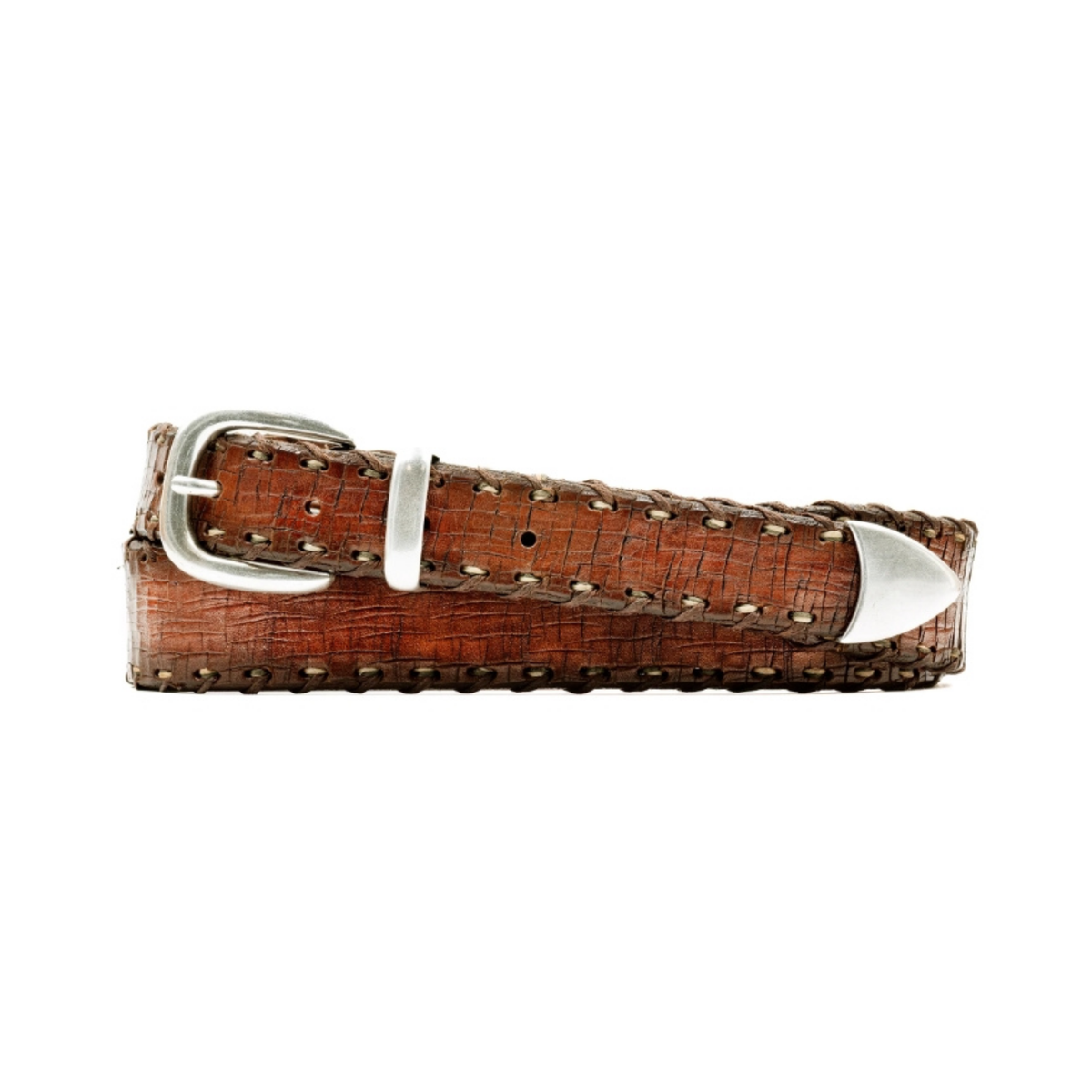 Artisan Italian Bridle Leather Taper Down Belt (Chestnut)