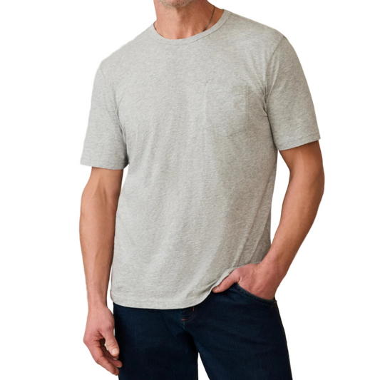 Sunwashed Regenerative Pocket Tee (Granite Heather)