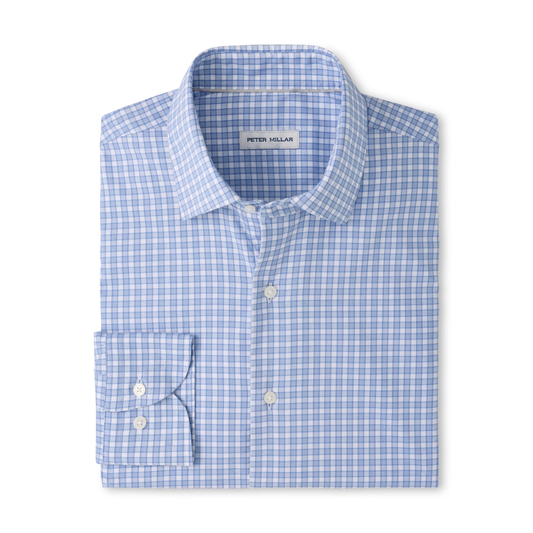 Atlas Crown Lite Cotton-Stretch Sport Shirt (Blue Freesia)
