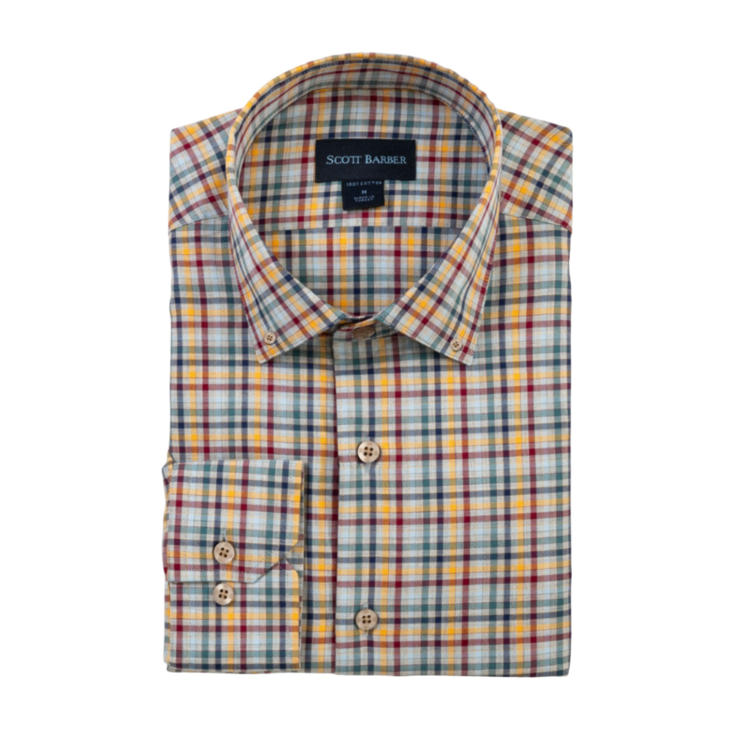 Canclini Compact Twill Plaid Button Down (Multi)