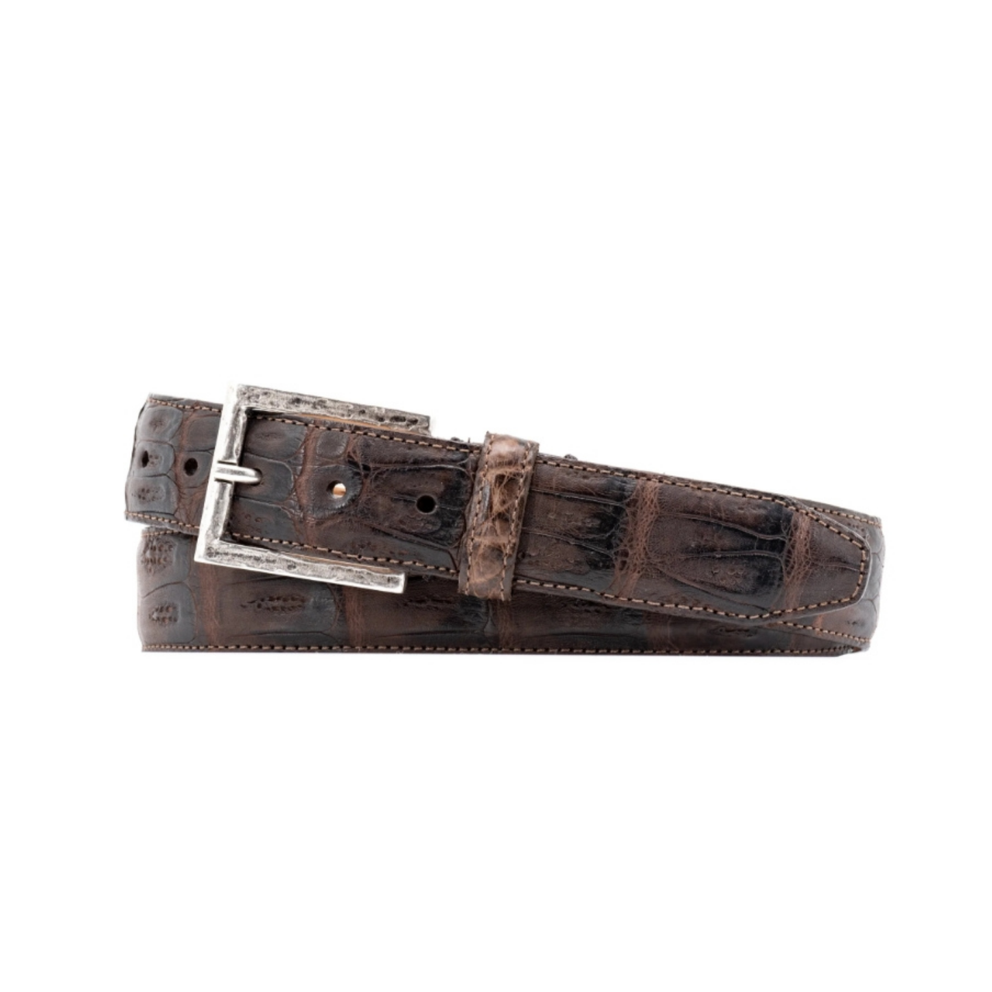 Carson South American Crocodile Belt (Walnut)