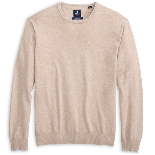 Wren Plaited Cotton Blend Crewneck Sweater (Sand)