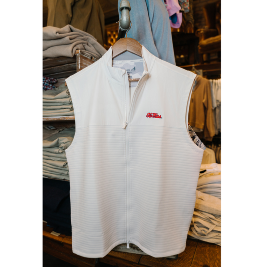 Ole Miss Culbertston Performance Mixed Media Vest (White)