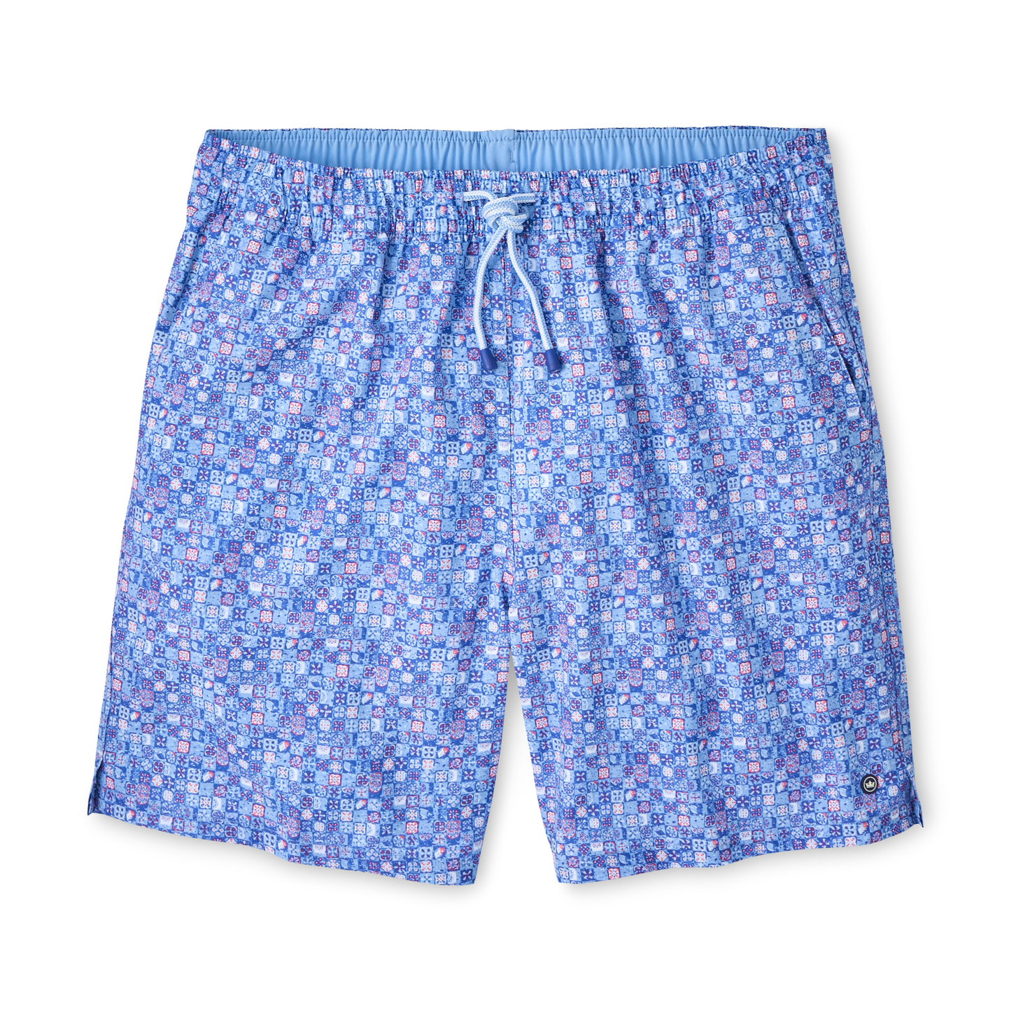 Santorini Tiles Swim Trunk (Cottage Blue)