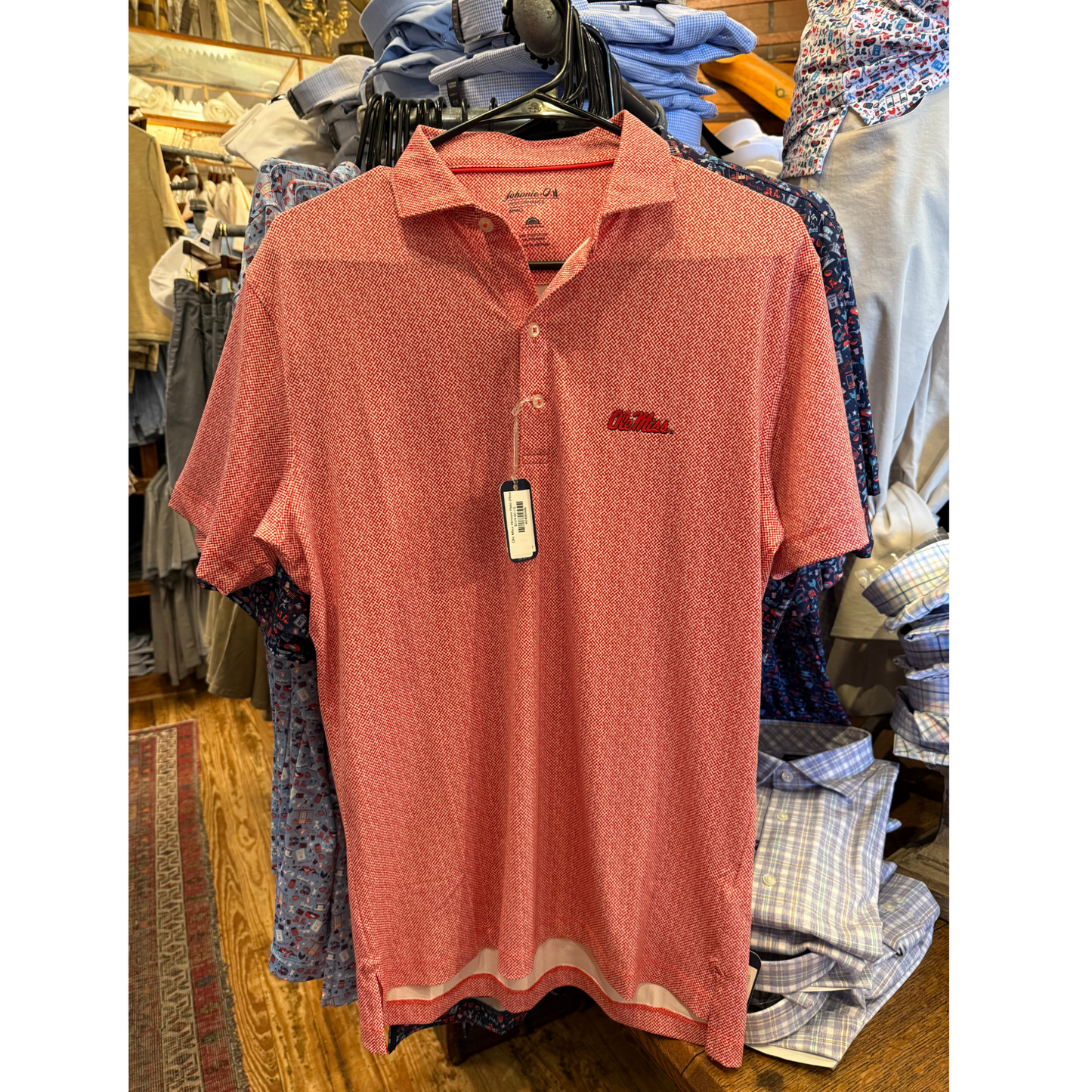 Ole Miss Hinson Jersey Performance Polo (Red)