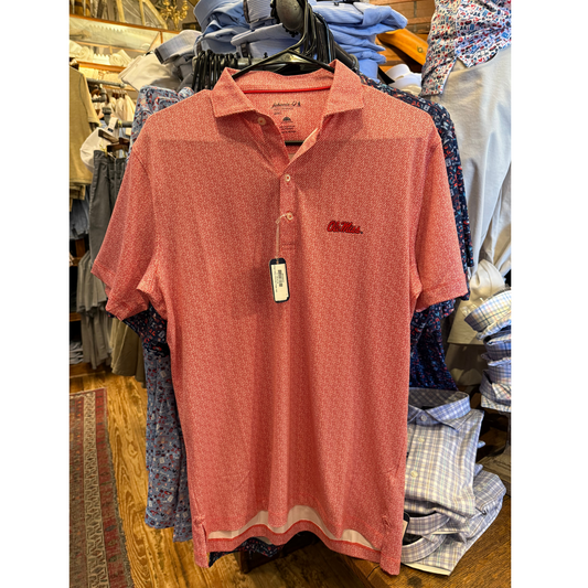 Ole Miss Hinson Jersey Performance Polo (Red)