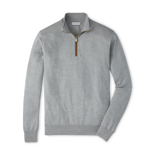 Autumn Crest Suede Trim Quarter-Zip (Battleship Grey)
