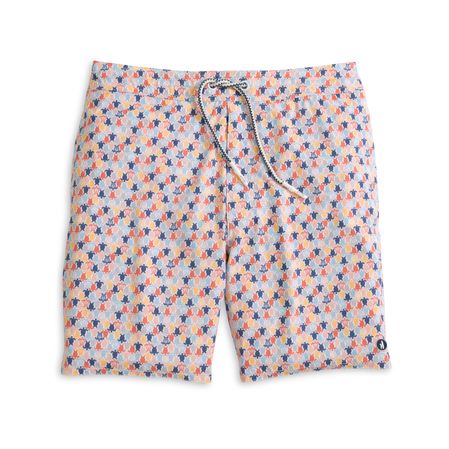 Half Elastic 7" Swim Trunks - Shelly (White)