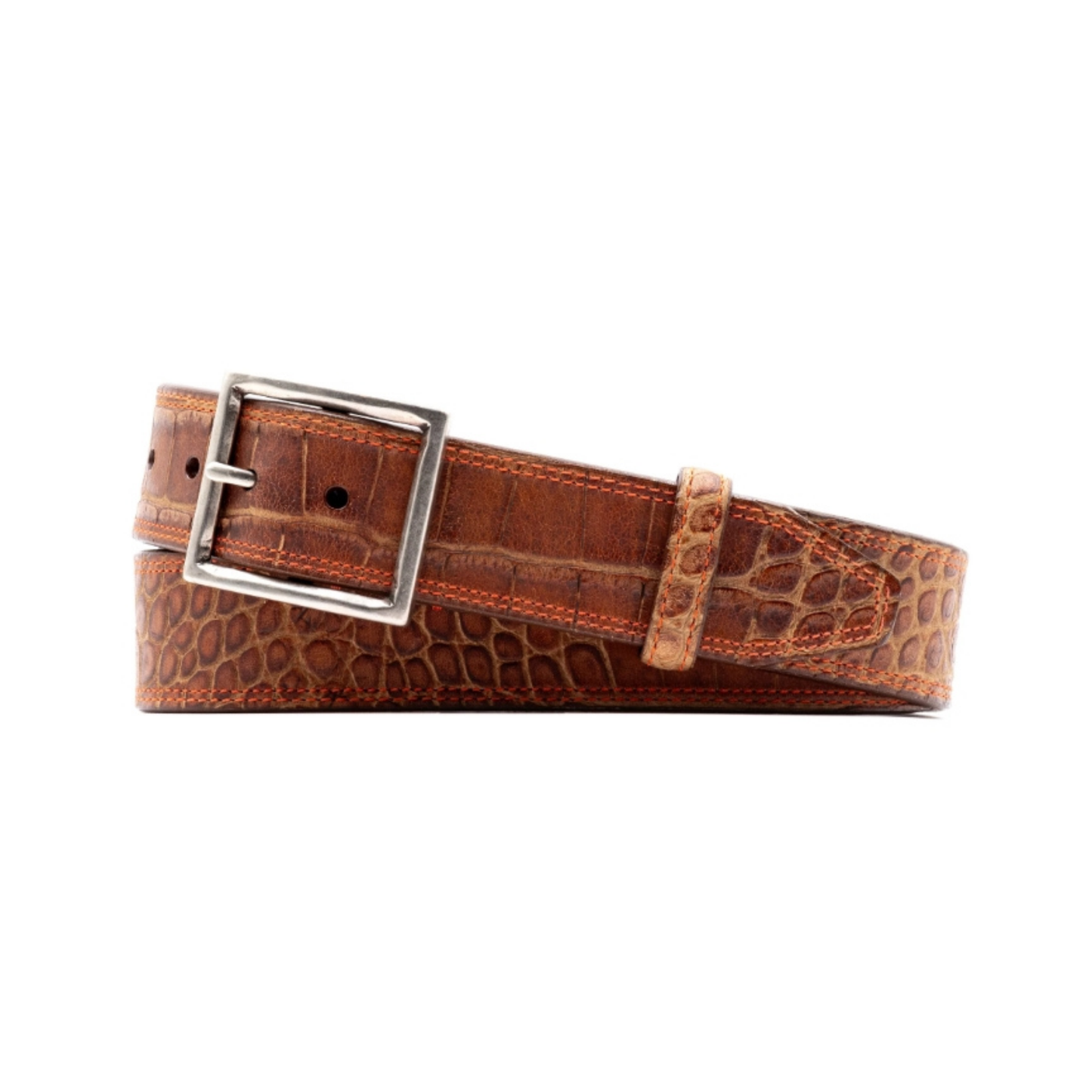Hunter Italian Alligator Grain Belt (Vintage Cedar)