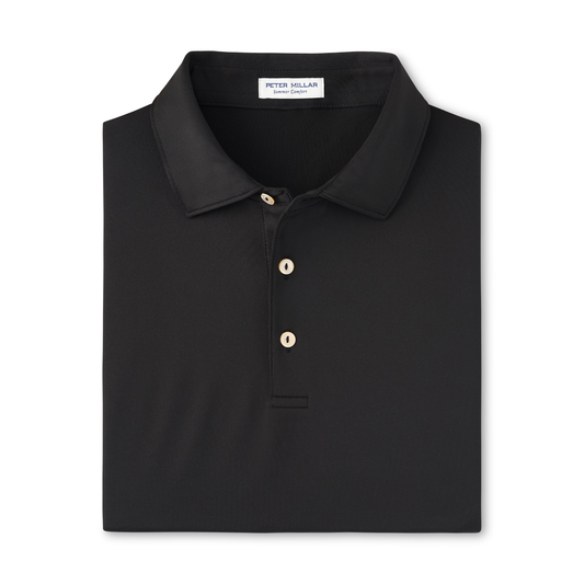 Solid Performance Jersey Polo (Black)