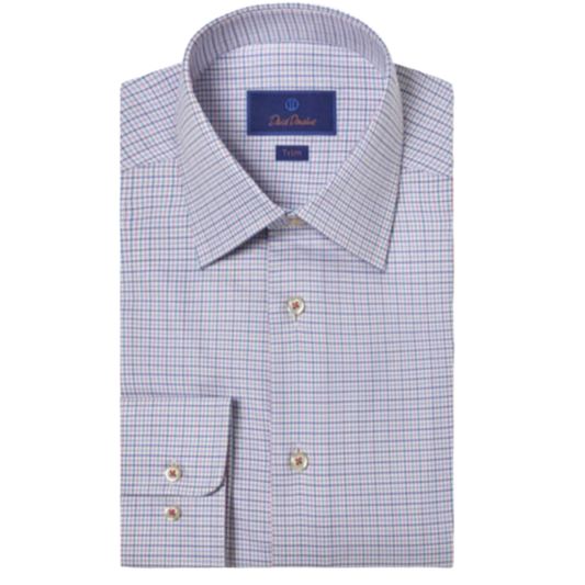 Blue & Berry Twill Check Dress Shirt