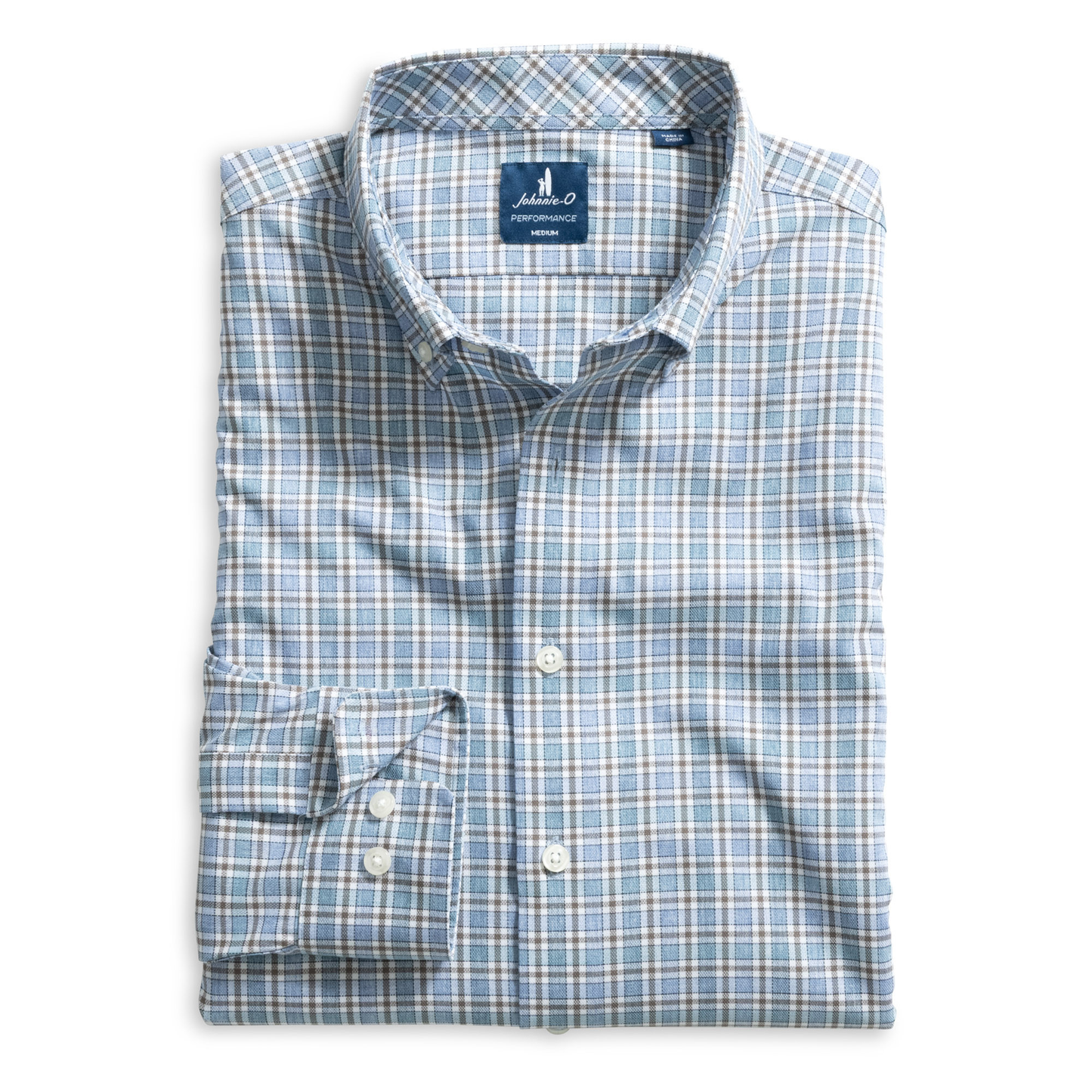 Everyday Performance Button Down Shirt - Brunswick Pane (Helios Blue)