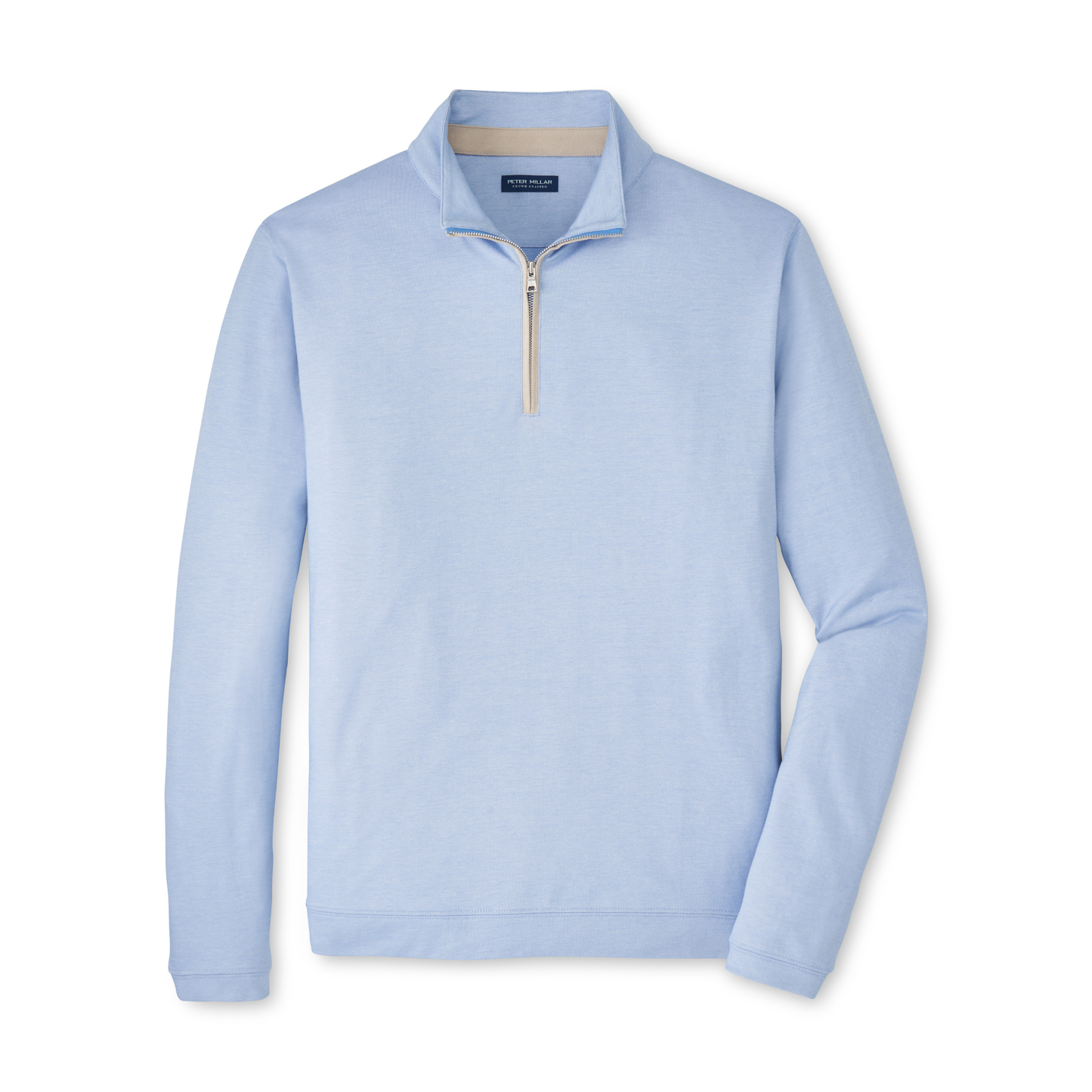 Albatross Cotton-Blend Pique Quarter-Zip (Dusk Blue)