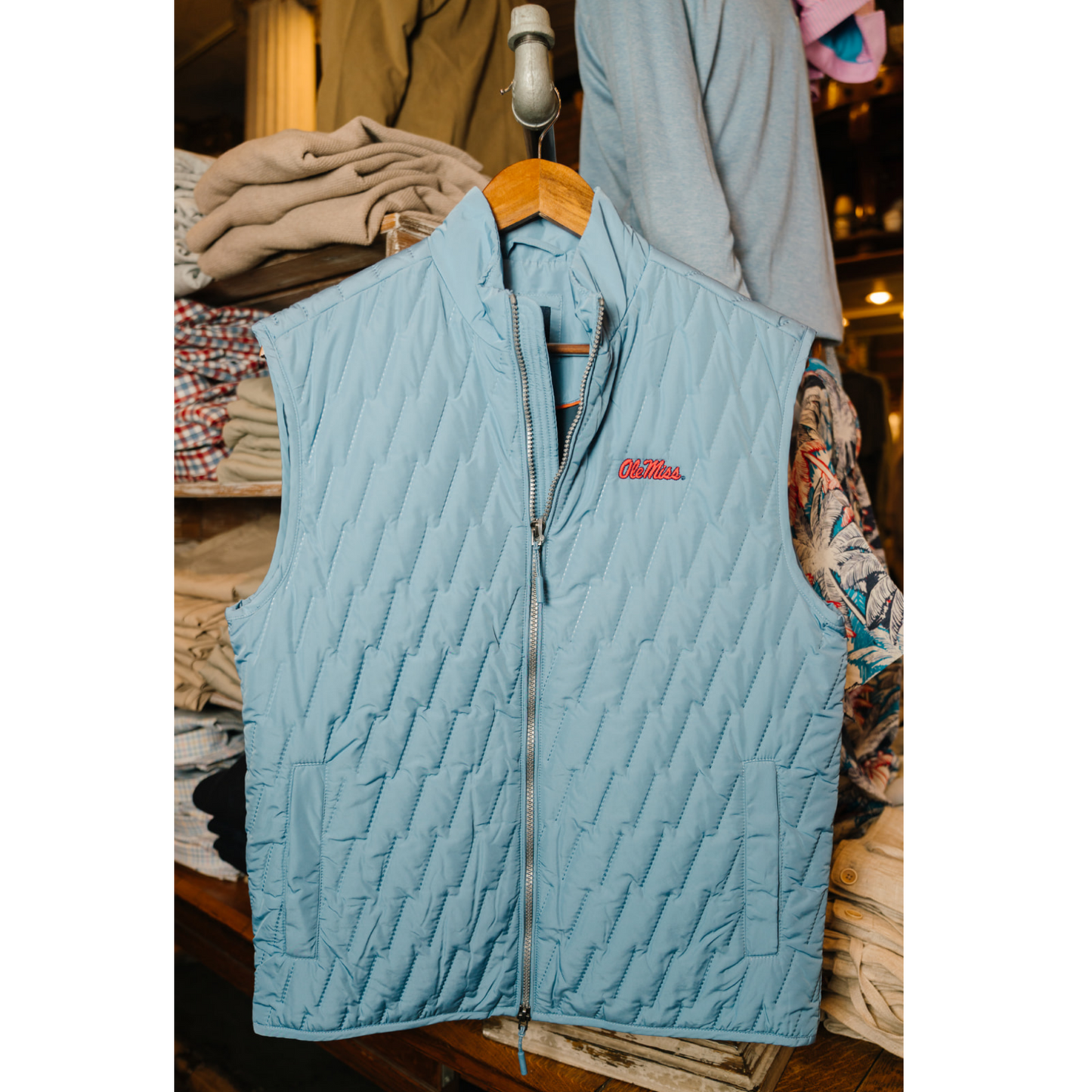 Ole Miss Belfry Quilted Puffer Vest (Arrow)