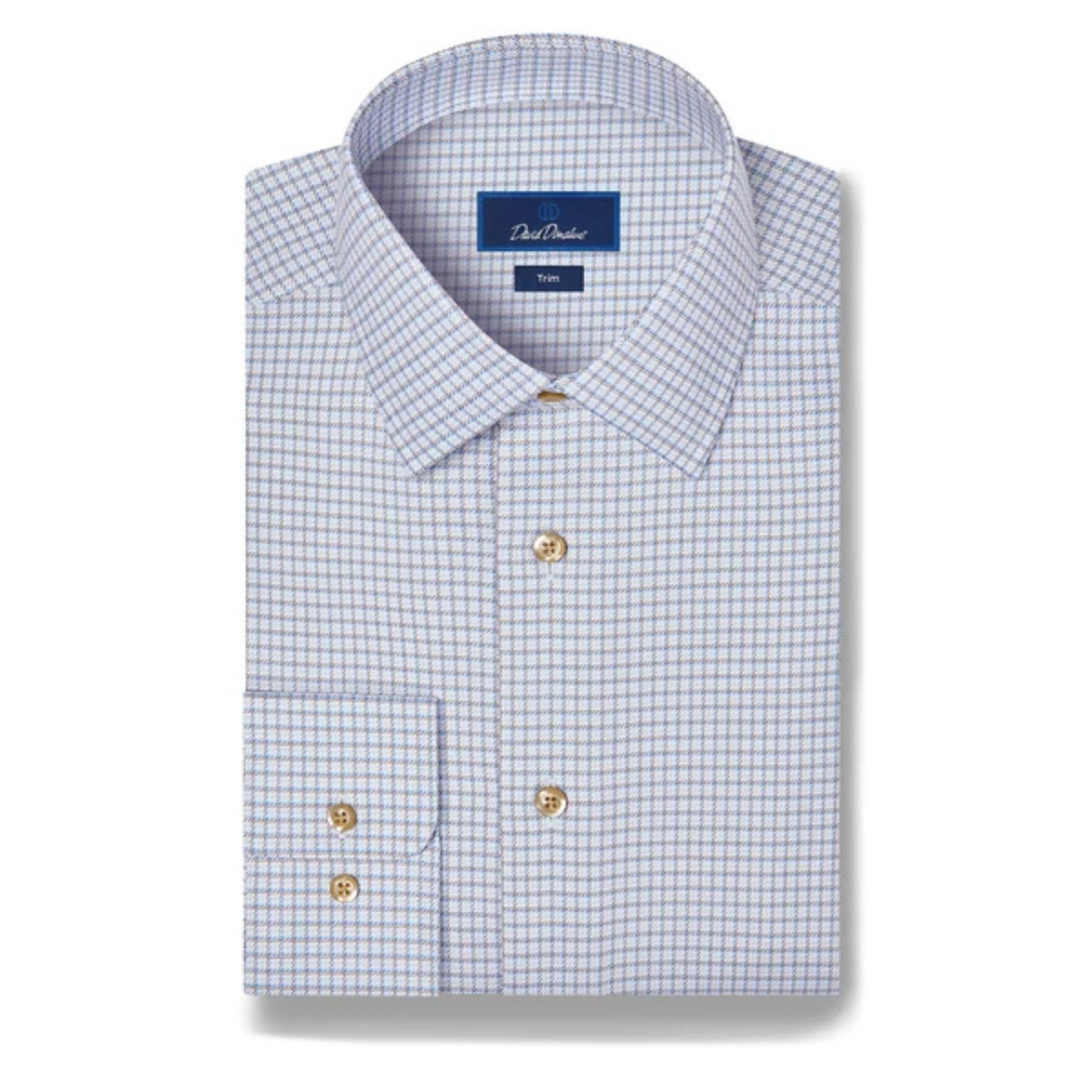 Sky & Chocolate Twill Check Dress Shirt