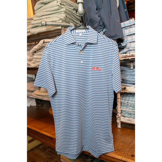 Ole Miss Clark Performance Jersey Polo (Windsor Blue)