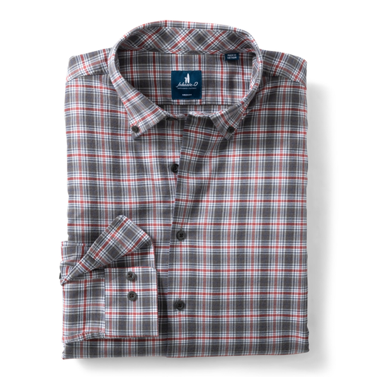 Performance Flannel Button Down Shirt - Lane Forest Pane (Thunder)